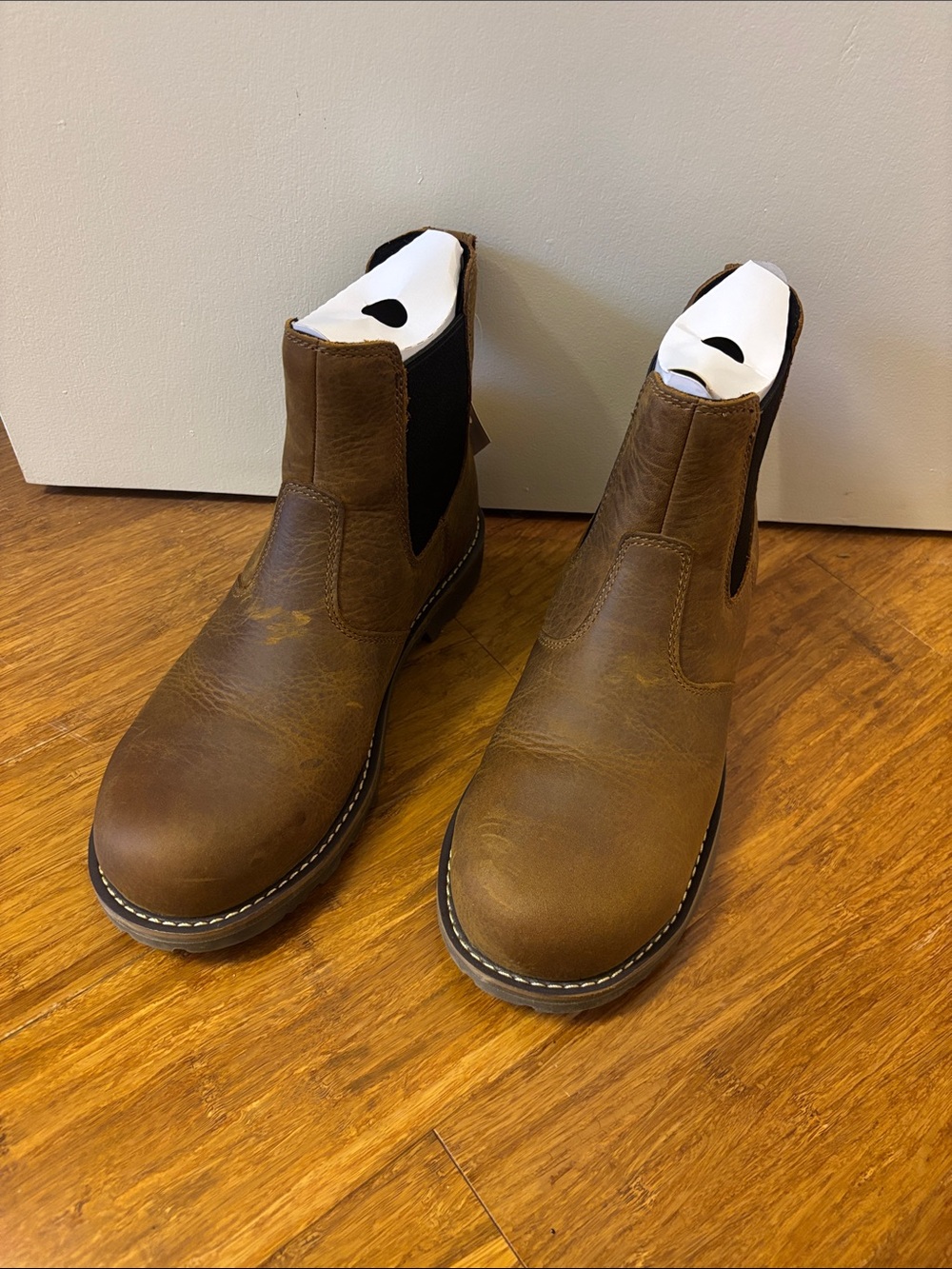 Men's Brown Steel Toe Chelsea Work Boots